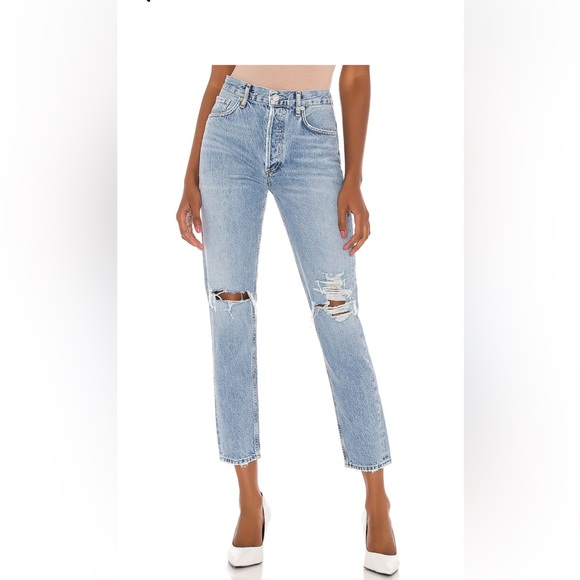 Agolde Jaime high rise classic in spectator - Picture 8 of 8